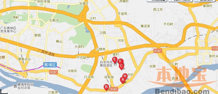 丹水坑旅游地图 - 广州本地宝交通频道图片