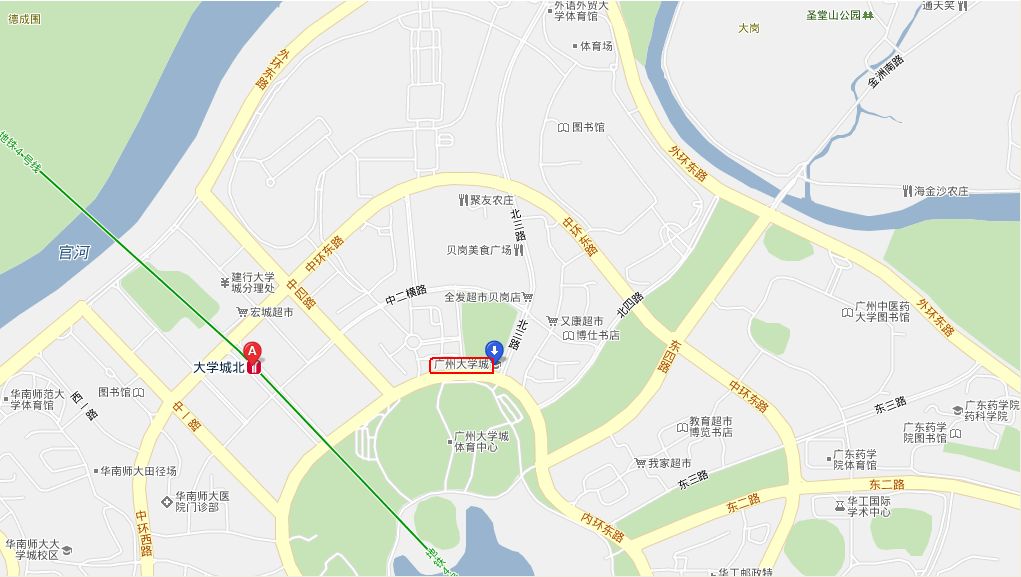 广州大学城地图图片